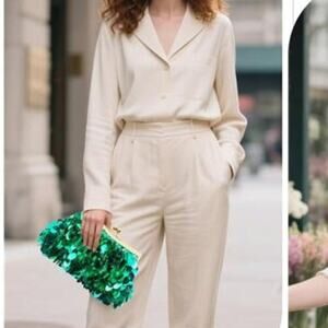 Sparkly Green Evening Clutch Purse for Women Elegant Sequined Party Handbag
